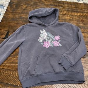 Girls Horse Hoodie, sz L